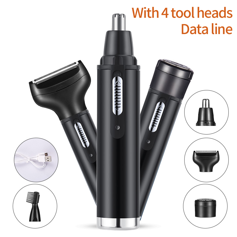 Electric Shaver Rotary - 남성용 무통증 충전식 눈썹/귀/코털/수염 트리머 4