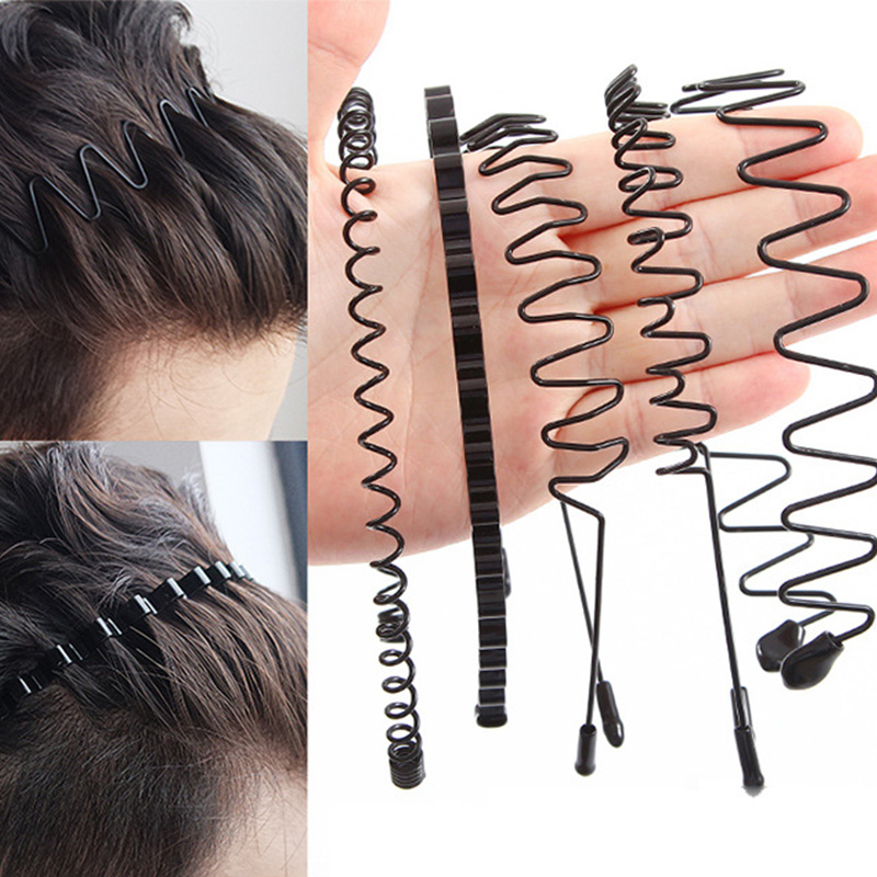 1Pc 검은 금속 물결 모양의 머리띠 남성 여성 스포츠 - Face Wash Mens 리뷰 및 가격