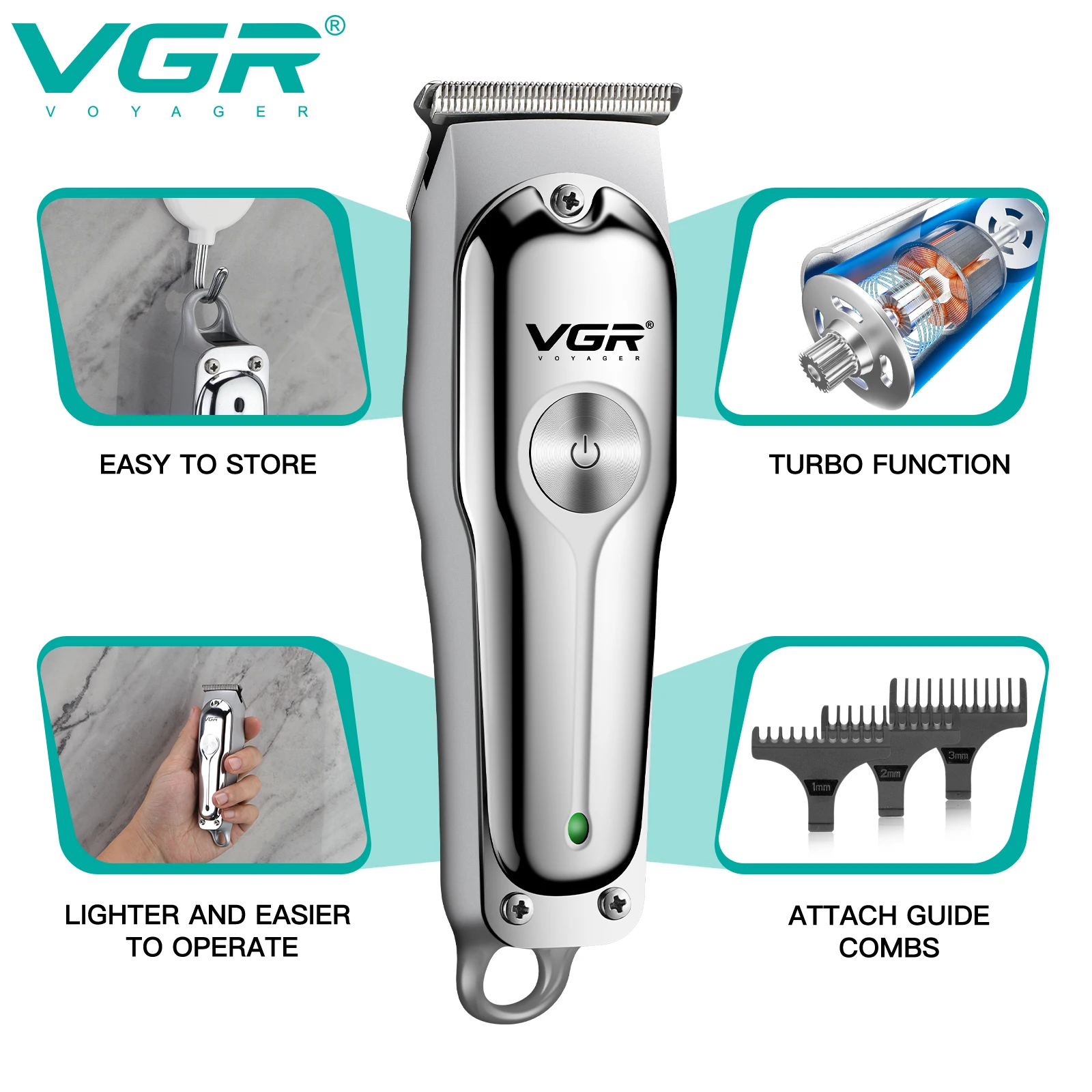 VGR 남성용 충전식 전기 헤어 트리머, 전문 헤어 클 - Face Wash Mens 리뷰 및 가격